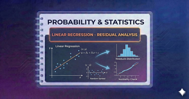 Probability & Statistics - Linear Regression - Residual Analysis