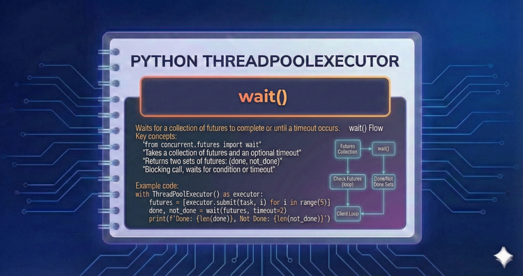 Python ThreadPool Executor - wait()