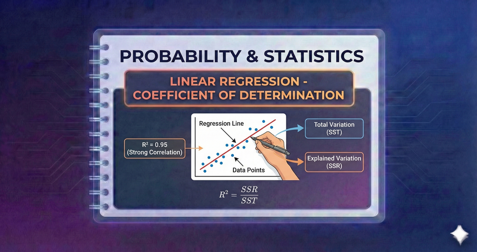 Probability & Statistics - Linear Regression - Coefficient of Determination