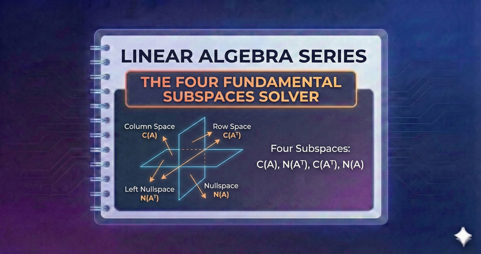 Linear Algebra Series - The Four Fundamental Subspaces Solver
