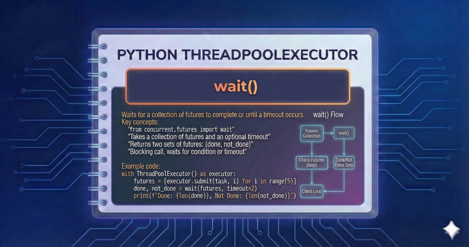 Python ThreadPool Executor - wait()